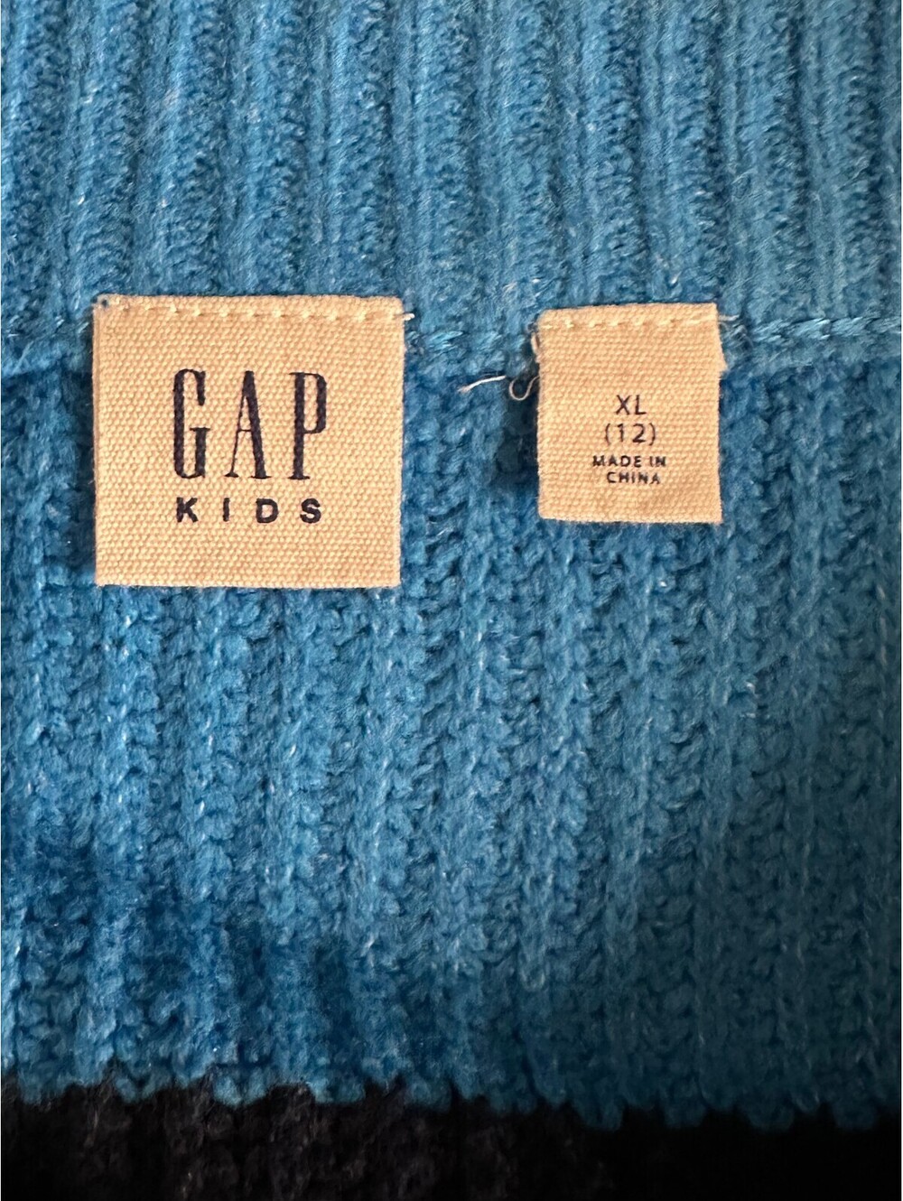 GAP Kids multicolored colorblock striped pullover knit sweater XL(12) dopemine - Picture 6 of 6